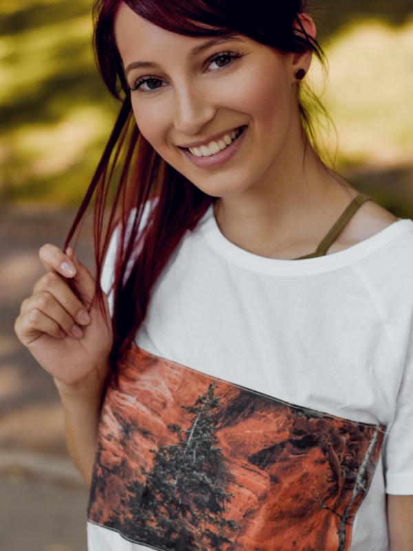 Canyon-Shirt-Nationalpark-Rot-Applikation Canyon T-Shirt, Zions Nationalpark, Canyon Shirt, Reise Shirt, Wander Shirt, Hike Shirt, Abenteuer Shirt, Westküste, USA, Canyon, Angels Landing